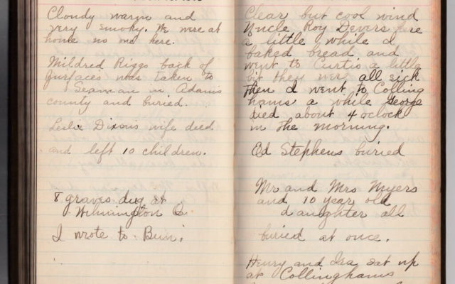 Ohio Reporter & her Mother Discuss Family Diary from the time of the Spanish Flu