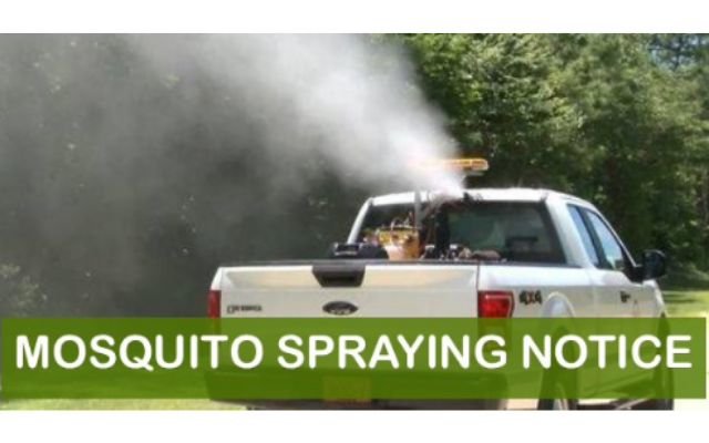 Beware Mosquitoes:  More Spraying Coming