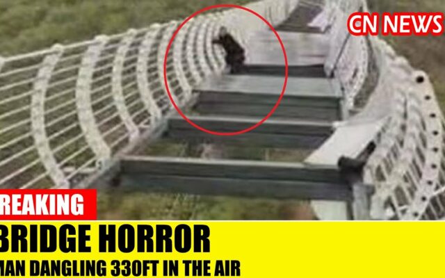 A Glass Bottom Bridge – and it shatters!  Check out the stomach turning incident HERE