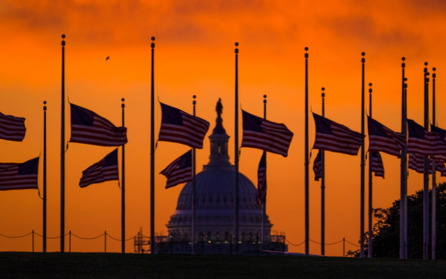 Flags Lowered to Honor Former First Lady