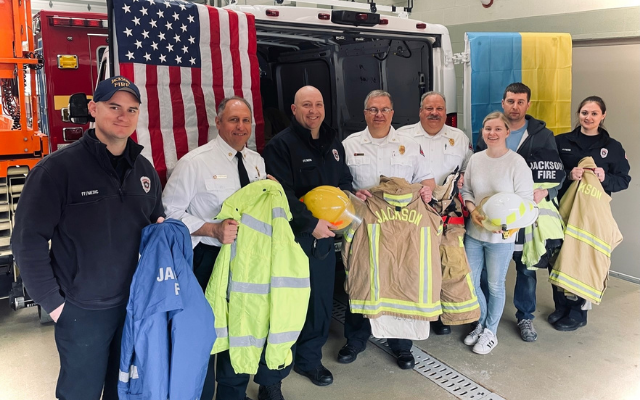Jackson Fire With Gear Donation to First Responders in Ukraine