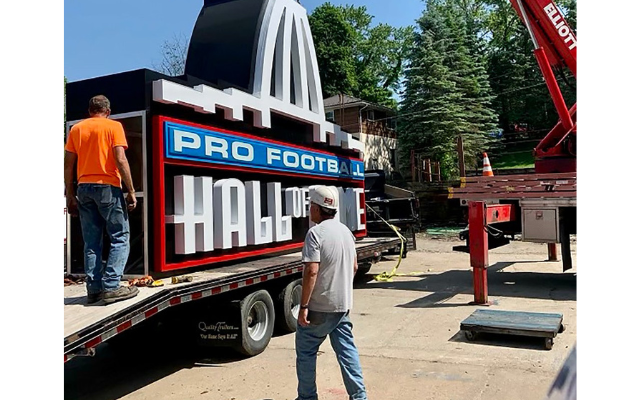 Hall of Fame Installing New State-of-Art Sign