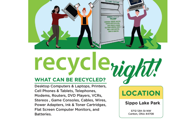 Stark Parks Celebrates Install of E-Cycle Bin With Electronics Drive