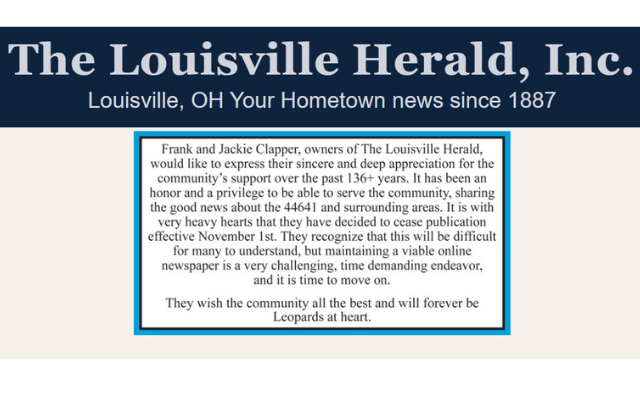 Last -30- for Louisville Newspaper