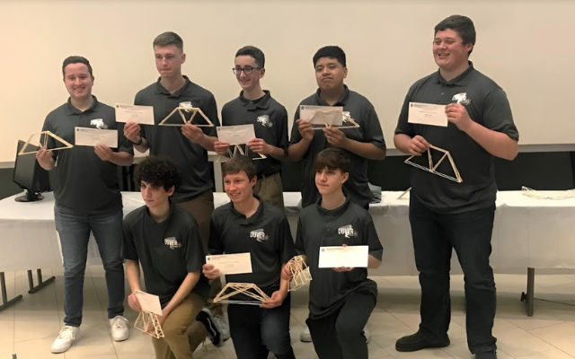 Students ‘Beam’ing After Wins at KSU Tusc Bridge Building Contest